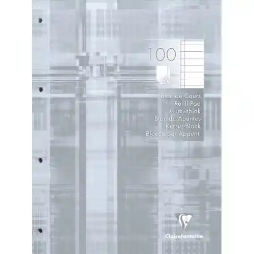 Bloc de cours 90 g 100 feuilles A4 1 ligne | Clairefontaine Bloc de cours 90 g 100 feuilles A4 1 ligne | Clairefontaine